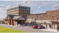 A rendering of the Brattleboro Station. A rendering of the Brattleboro Station.