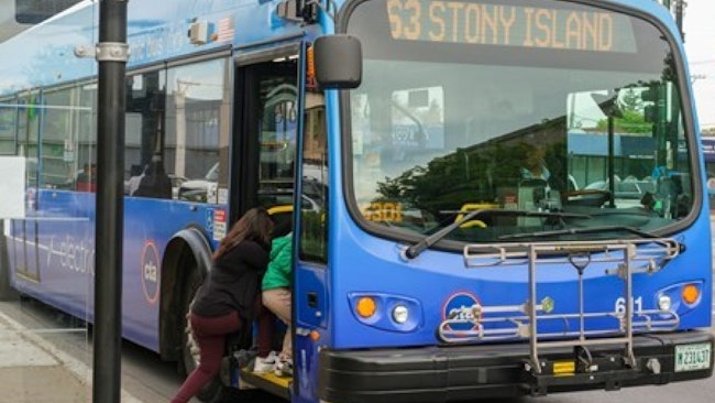 CTA electric bus.