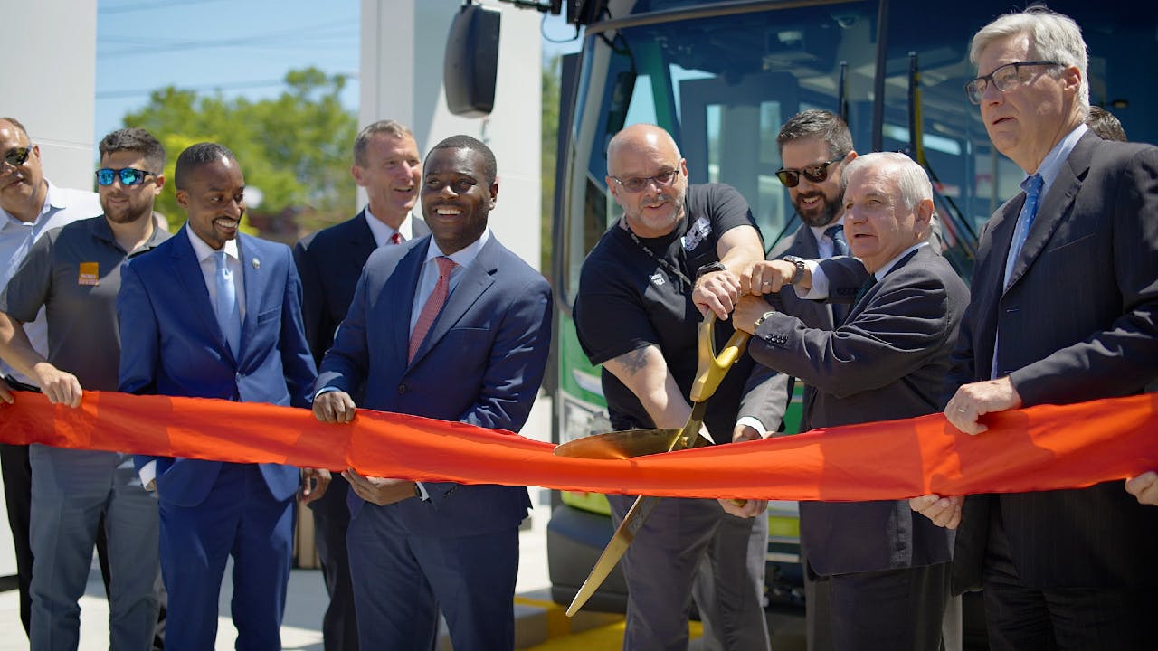 RIPTA has completed the construction on the state&rsquo;s first electric bus in-line charging station.
