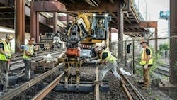 MBTA track work is completed to introduce better rail safety.