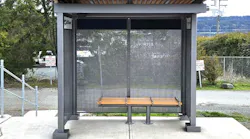 BC Transit bus shelter.