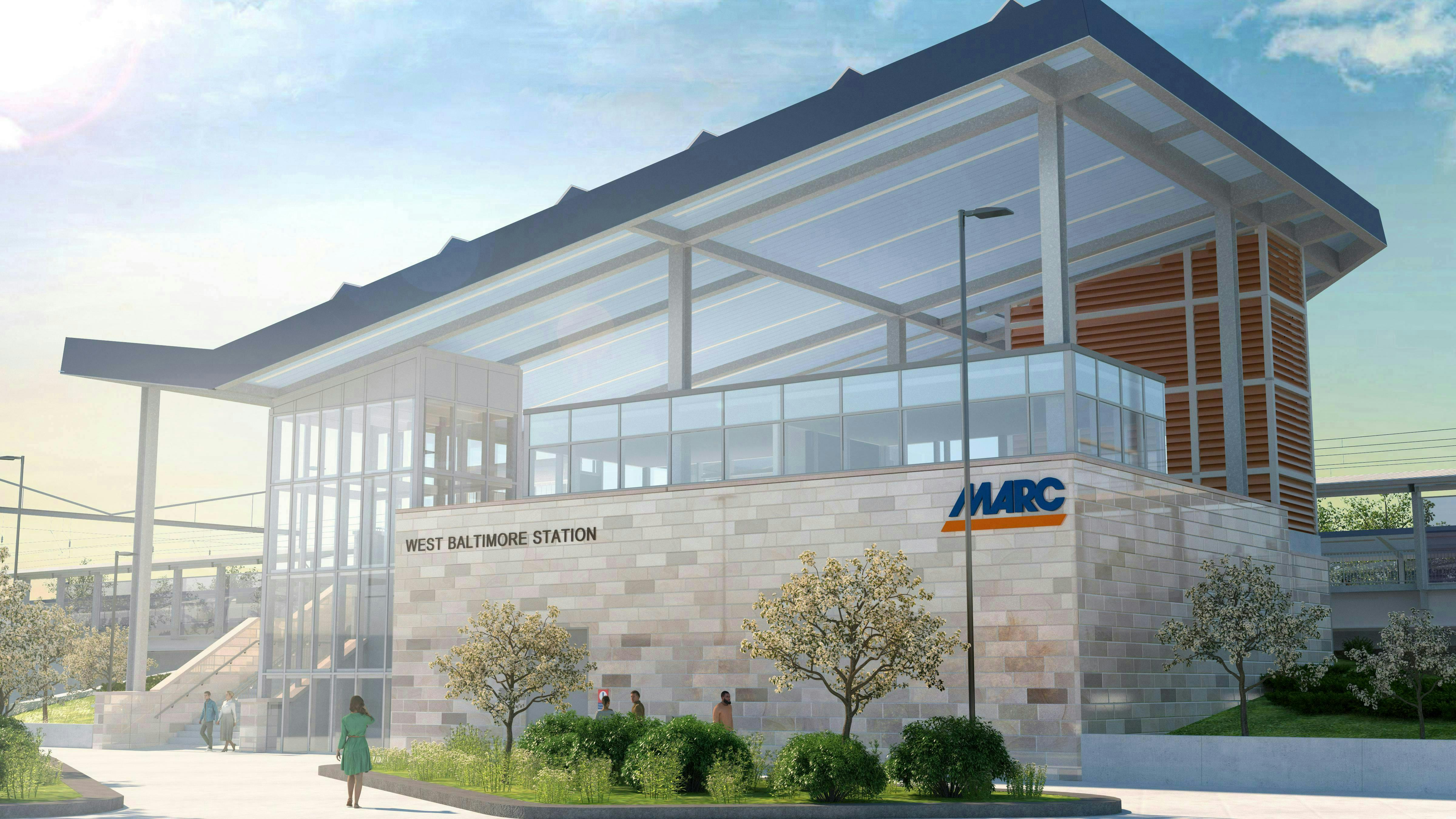 Amtrak releases updated renderings of West Baltimore MARC Station.