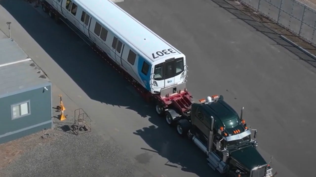 The final rail car of BART&rsquo;s Fleet of the Future project ready for service.