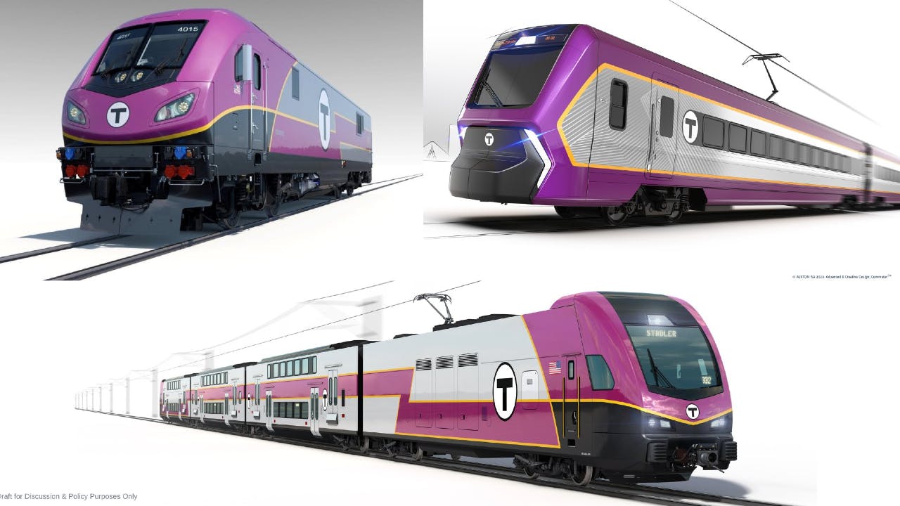 A rendering of the battery electric multiple unit trains.