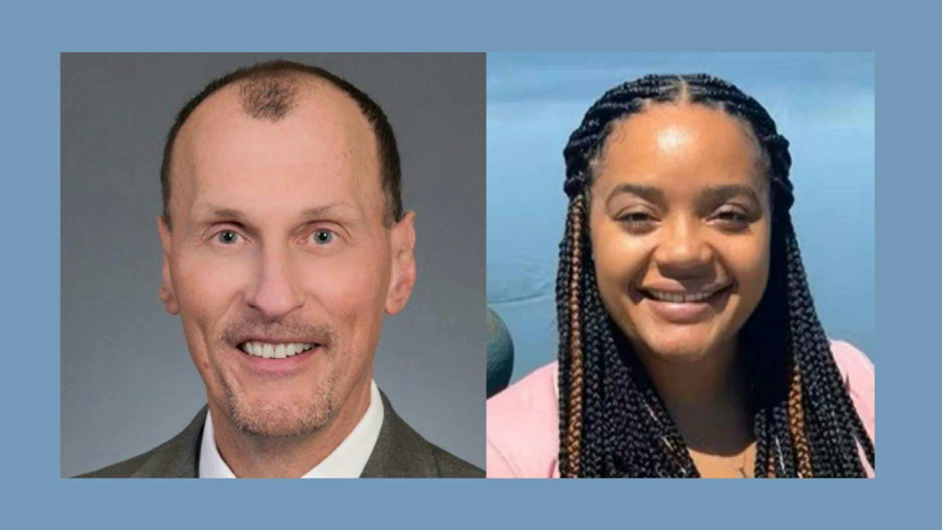 The MBTA has named Jeff Cook (left) as chief administrative officer and Alicia Gomes (right) as the inaugural executive director of light rail.