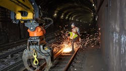 Crews performed improvement work along the Red Line. Crews performed improvement work along the Red Line.