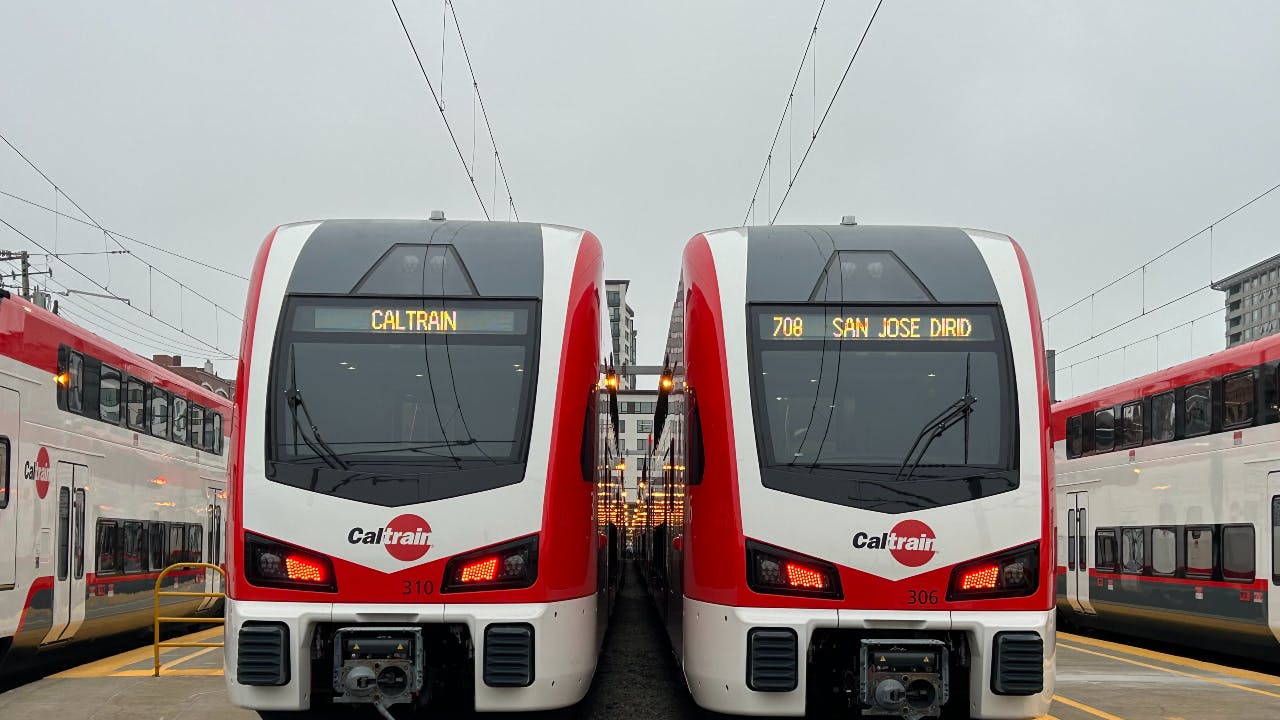 Caltrain debuted its electric fleet on Aug. 10 by hosting a VIP tour where participants boarded the trains for its historic inaugural service.