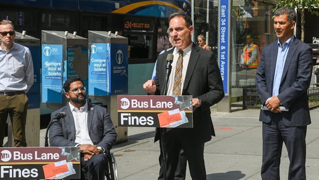 MTA to begin issuing bus lane violations for blocking bus stops and doubling parking.