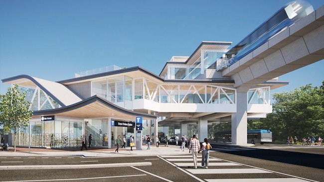 A rendering of the Surrey Langley SkyTrain project.