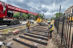 Track and crosstie replacement work was accomplished along the Green Line. Track and crosstie replacement work was accomplished along the Green Line.