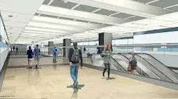 A rendering of the BART Civic Center.