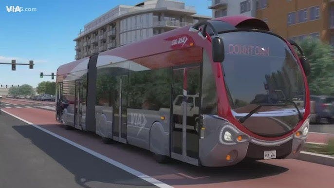 A rendering of the VIA Rapid Silver Line.