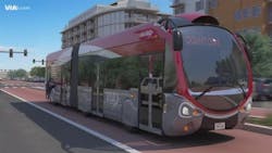 A rendering of the VIA Rapid Silver Line. A rendering of the VIA Rapid Silver Line.