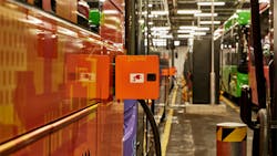 A electric vehicle charger. A electric vehicle charger.