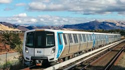 BART Fleet of the Future train. BART Fleet of the Future train.