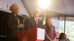 Washington County Commissioner Nafisa Fai speaks at the A Better Red official opening ceremony. Washington County Commissioner Nafisa Fai speaks at the A Better Red official opening ceremony.