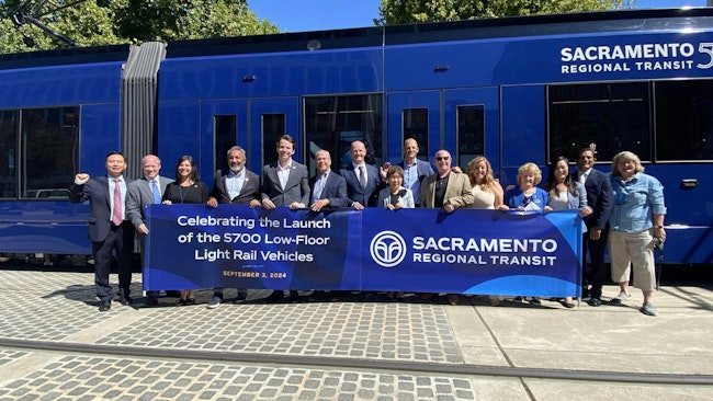 SacRT rolls out new S700 low-floor light-rail vehicles.