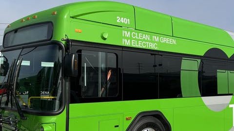 City of Gardenia, Calif. deploys new zero-emission buses on 'International Clean Air Day'.
