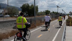 LADOT completes final phase of San Fernando Bike Path construction. LADOT completes final phase of San Fernando Bike Path construction.