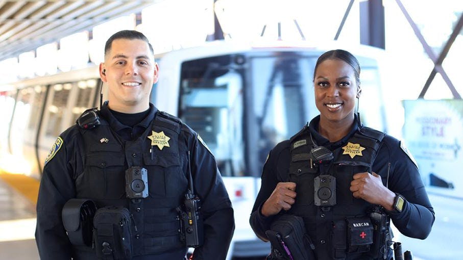 Increase in BART Police safety presence resulting in fewer trains delayed by unwanted behavior.