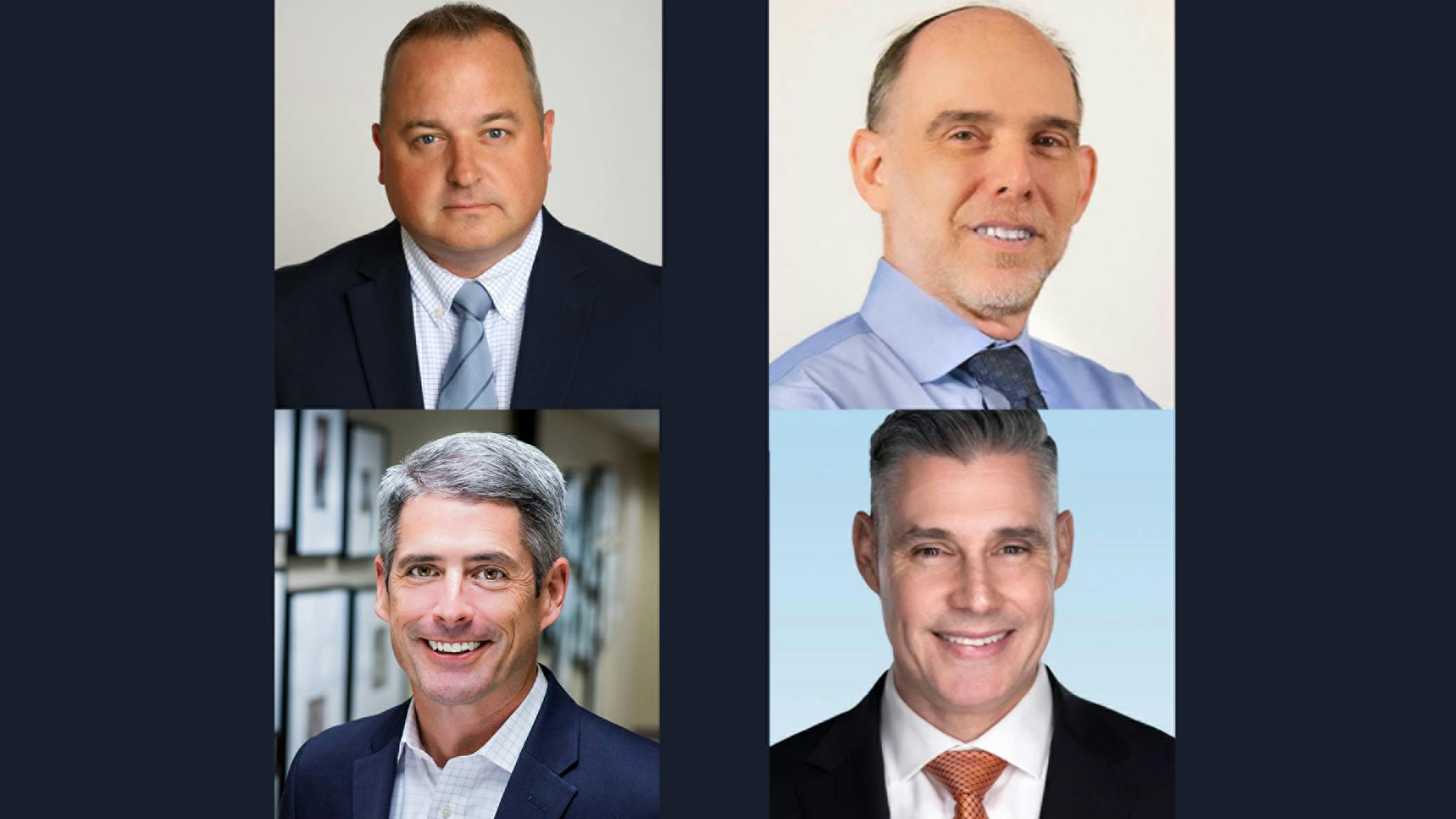 Left to right: HNTB Transit and Rail Engineering Department Manager Dennis Stefanski, PE, STV Vice President and Senior Program Manager Mark Bienstock, PE, Transdev Chief Information Officer Paul Roche and WSP Senior Vice President and Transit and Rail director of enterprise strategy Jeffrey Gonneville.