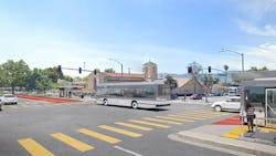 A rendering of the North Hollywood to Pasadena BRT Corridor Project. A rendering of the North Hollywood to Pasadena BRT Corridor Project.
