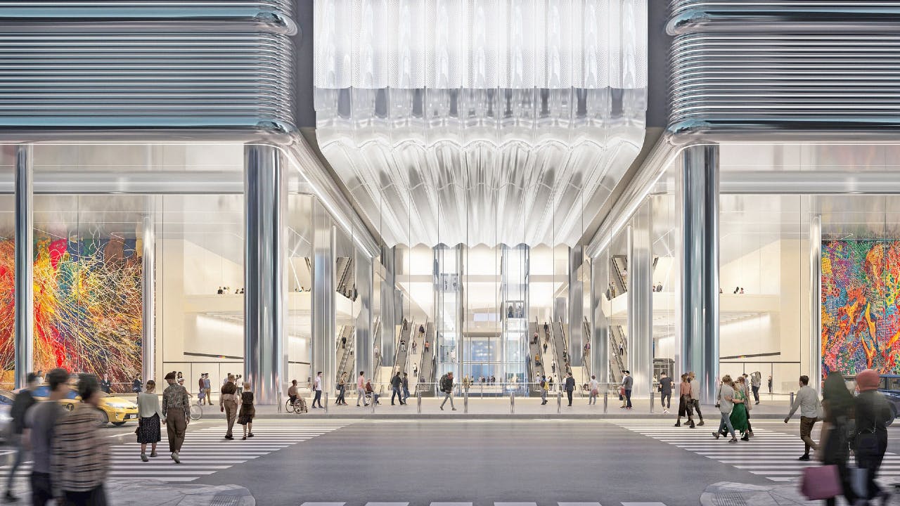 A rendering of the Midtown Bus Terminal project.