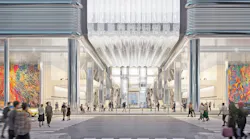 A rendering of the Midtown Bus Terminal project.