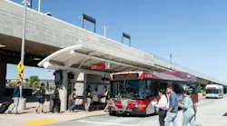 Residents getting on a Santa Clara VTA bus.