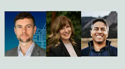 Left to right: CPCS has brought on Ian Griffiths to serve as transit practice lead for its U.S. markets while Maureen Marshall, PMP has joined HNTB Corporation as project director and Optibus has named Sharad Agarwal as managing director, North America.