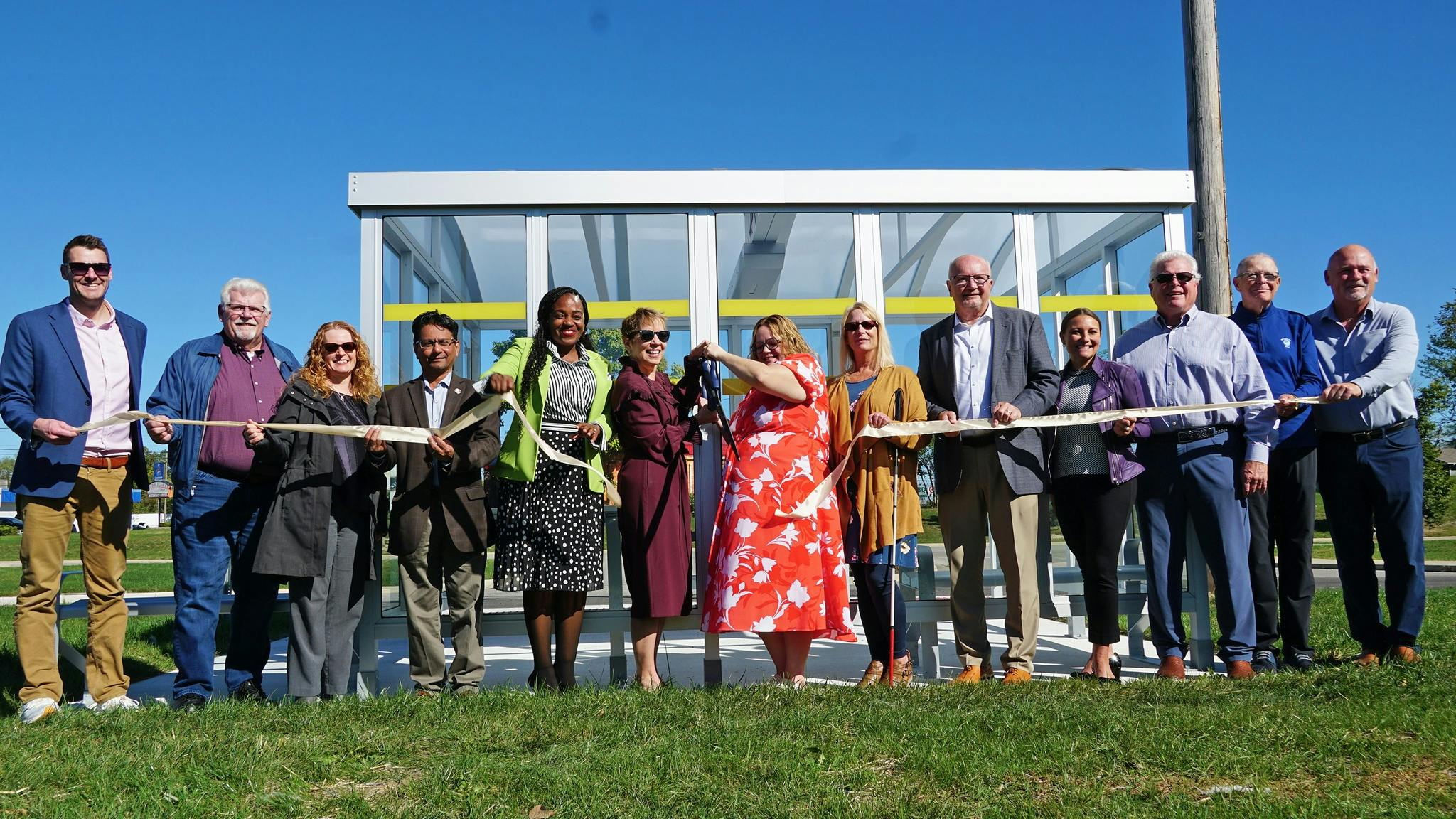 Citilink and Turnstone celebrated the ribbon cutting of the new, fully accessible bus shelter located at the front entrance of Turnstone Center on North Clinton Street.