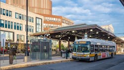 MBTA bus. MBTA bus.