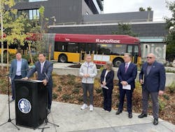 Seattle Mayor Bruce Harrell shares remarks at the RapidRide J Line project groundbreaking event on Oct. 8, 2024. Seattle Mayor Bruce Harrell shares remarks at the RapidRide J Line project groundbreaking event on Oct. 8, 2024.