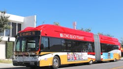 A Long Beach Transit CNG bus. A Long Beach Transit CNG bus.