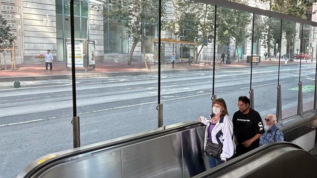 BART opens new escalator at Embarcadero Station .