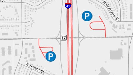 The Wisconsin Department of Transportation will be closing the Holt Avenue lot, the northeast College Avenue lot (above) and portions of the southwest College Avenue lot.