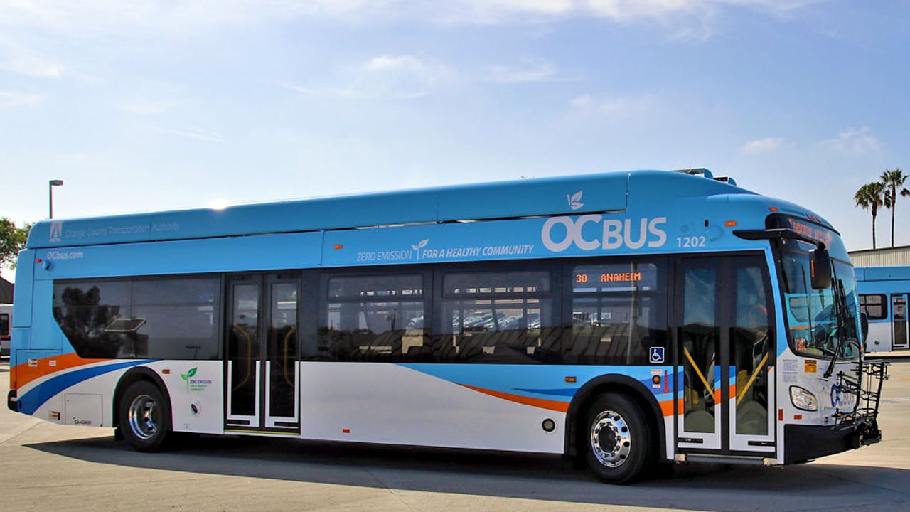 OCTA zero-emission bus.