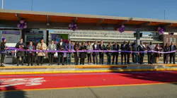 Indianapolis Public Transportation Corporation's ceremonious Purple Line ribbon cutting.