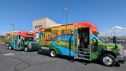 The City of Cottonwood Transit Department has implemented three new buses into its paratransit service. The City of Cottonwood Transit Department has implemented three new buses into its paratransit service.