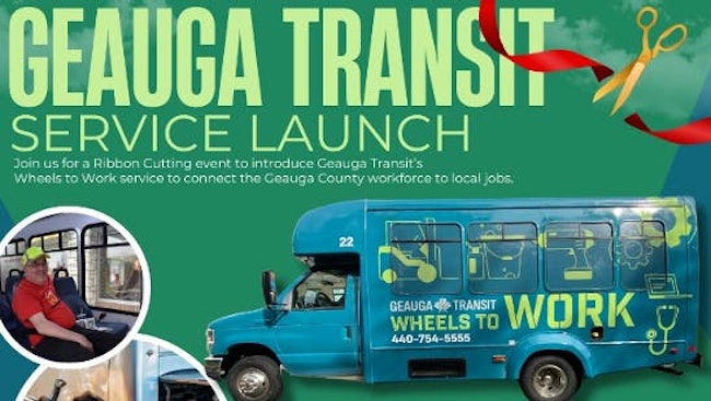 Geauga Transit celebrated the launch of its new Wheels to Work program to improve transportation access to jobs in Geauga County, Ohio.