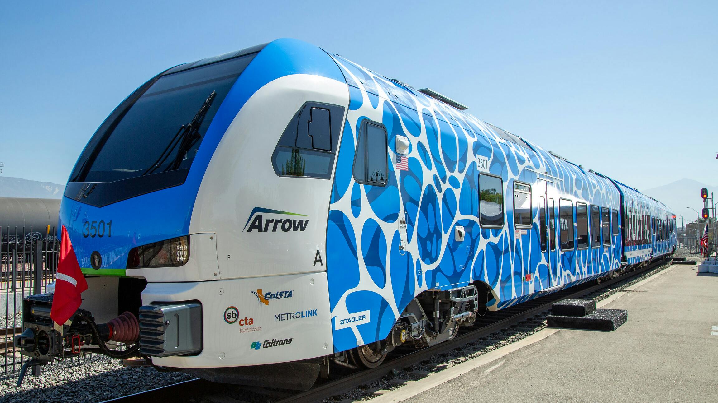 SBCTA's ZEMU passenger train is being tested through a series of static testing efforts before rolling out the stock on to the line for field testing.