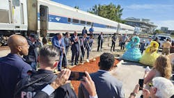 Officials gather for a groundbreaking ceremony in Mobile, Alabama. Officials gather for a groundbreaking ceremony in Mobile, Alabama.