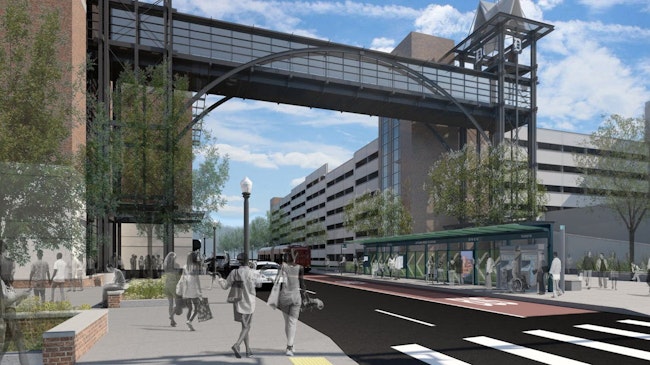 The University Line Phase two project includes 18 new transit stations located along six miles of dedicated bus-only lanes, two miles of protected bike lanes and community amenities.