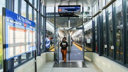 The station, which reopened to passengers on Oct. 28, now features a new elevator that makes it accessible to people with disabilities, a new covered staircase, a kiss & ride lane, bicycle parking, improved pedestrian pathways, a new platform covered by a canopy, and warming shelters. The station, which reopened to passengers on Oct. 28, now features a new elevator that makes it accessible to people with disabilities, a new covered staircase, a kiss & ride lane, bicycle parking, improved pedestrian pathways, a new platform covered by a canopy, and warming shelters.