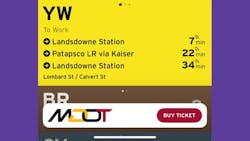 The new mobile ticketing option through the Transit app allows riders to purchase a CharmPass to ride local bus, light rail, subway, Maryland Area Rail Commuter train and commuter bus. The new mobile ticketing option through the Transit app allows riders to purchase a CharmPass to ride local bus, light rail, subway, Maryland Area Rail Commuter train and commuter bus.