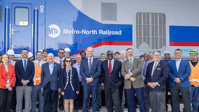 MTA officials cut the ribbon on new SC42-DM locomotives