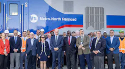MTA officials cut the ribbon on new SC42-DM locomotives