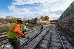 Crews tamped and resurfaced track areas along the Orange Line. Crews tamped and resurfaced track areas along the Orange Line.