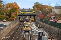 Crews worked in critical track areas during this Orange Line service suspension. Crews worked in critical track areas during this Orange Line service suspension.