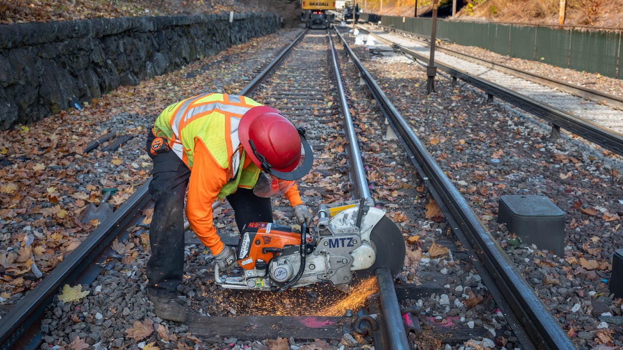 Crews performed improvement work along the Orange Line.